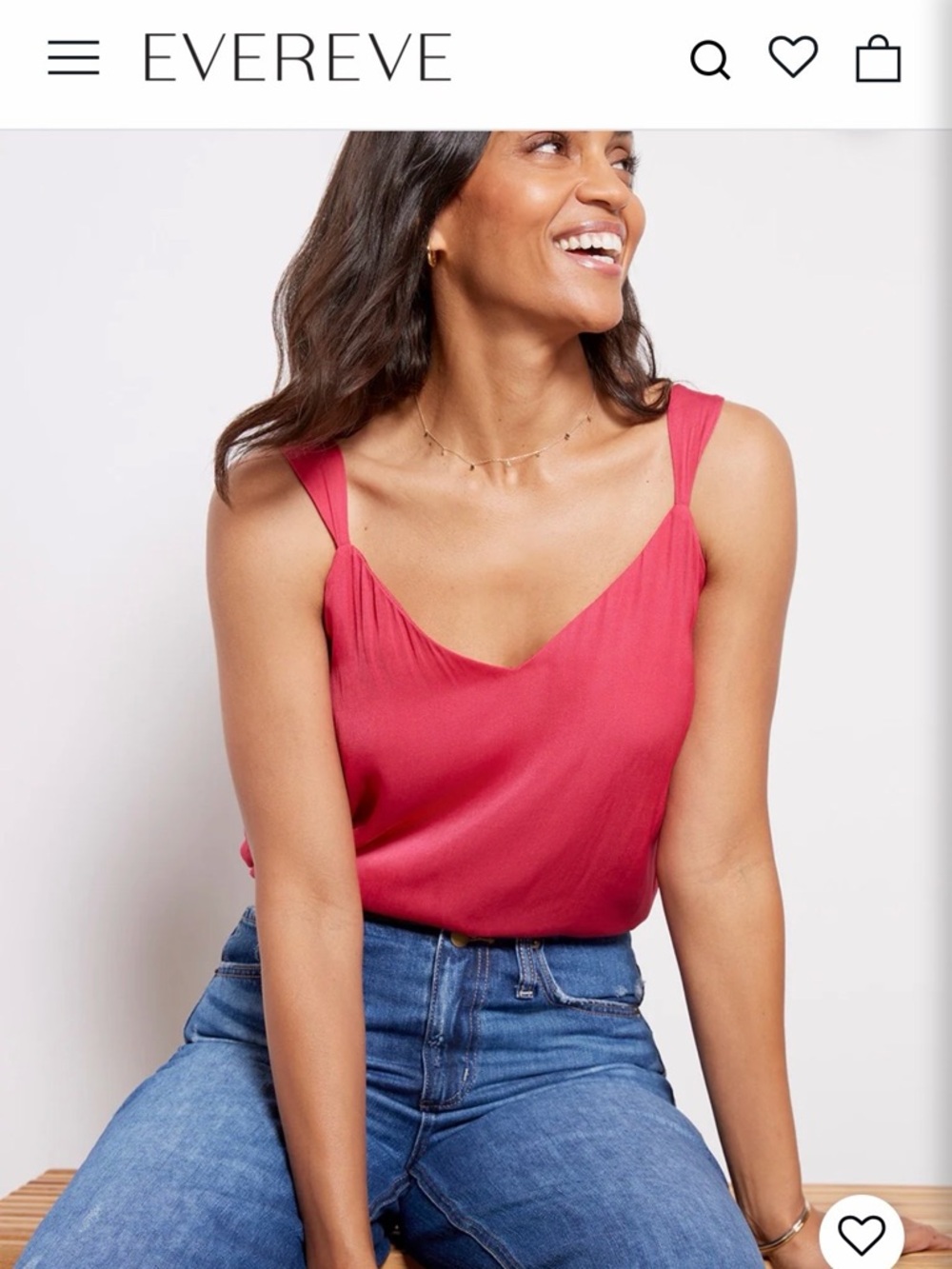Evereve Kyle “Love Potion” Satin Cami Medium